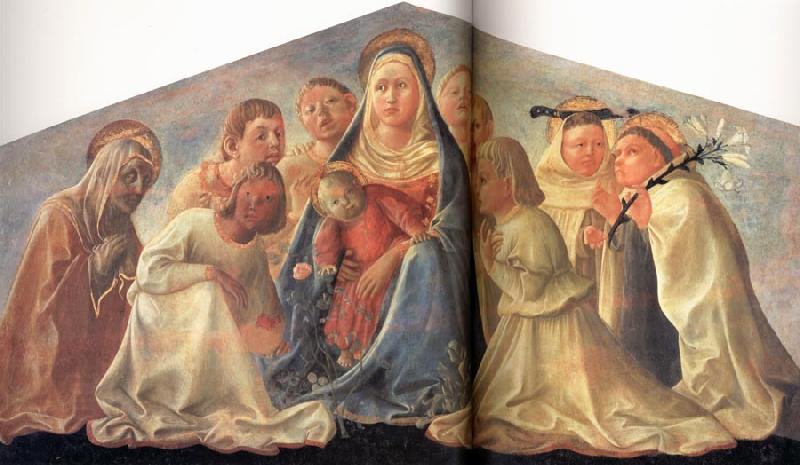 Fra Filippo Lippi Madonna of Humility with Angels and Carmelite Saints oil painting picture